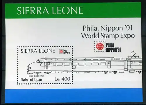 Sierra Leone Block 157 postfrisch Lokomotive #IU823