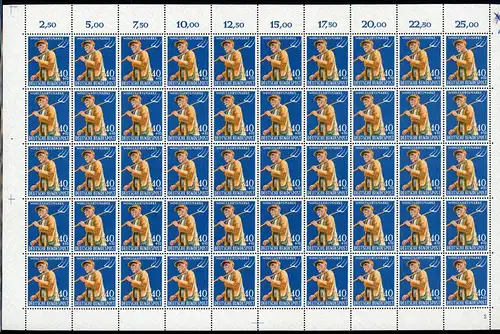 Bund 50er Bogen 300 postfrisch Formnummer 2, gefaltet #BW4490