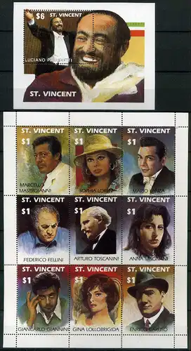 St. Vincent KB 1769-1777 + Bl 178 postfrisch Musik #IX605