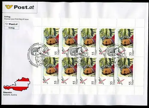 Österreich Kleinbogen 2603 SST Salzburg, Ersttagesbrief/FDC #IY084