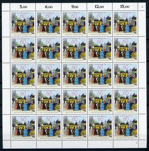 Bund 25er Bogen 1112 postfrisch Formnummer 1 #BW4549