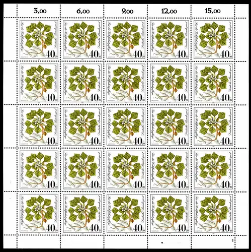 Bund 25er Bogen 1108 postfrisch Formnummer 1 #BW4550