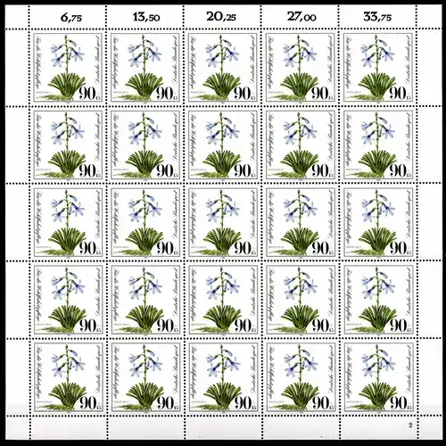 Bund 25er Bogen 1111 postfrisch Formnummer 2 #BW4551