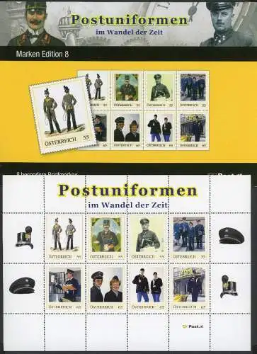 Österreich KB personalisierte Marken postfrisch Postuniformen #IX606