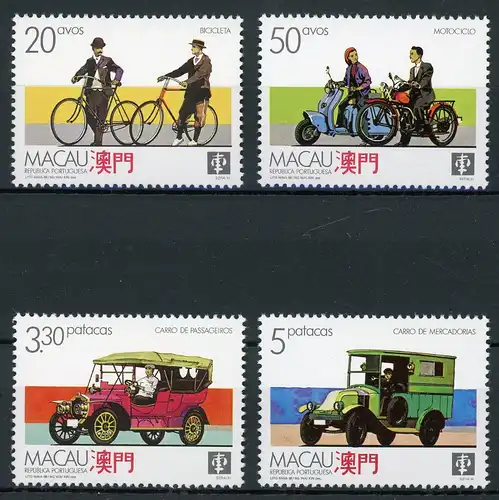 Macau 596-599 postfrisch Fahrzeuge #OZ397