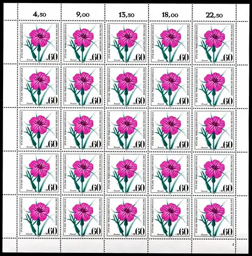 Bund 25er Bogen 1061 postfrisch Formnummer 1 #BW4671