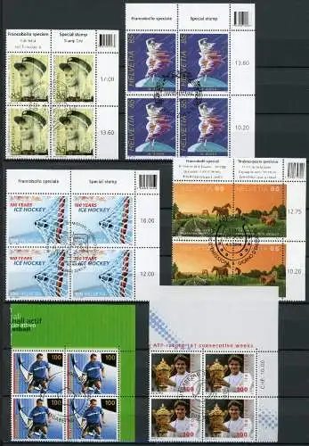 Schweiz Lot 4er Blöcke Eckrand oben rechts Ersttagssonderstempel #HD259