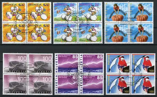 Schweiz Lot 4er Blöcke Ersttagssonderstempel #HD267