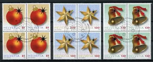 Schweiz 4er Blöcke 2079-2081 Ersttagssonderstempel #HD270