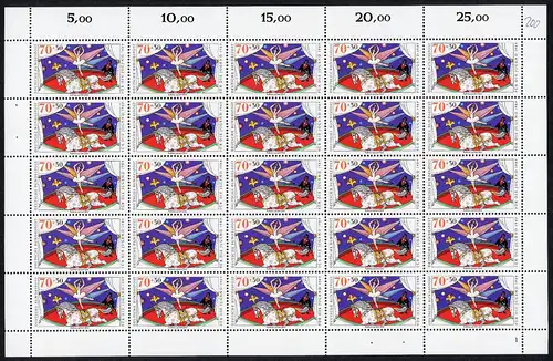 Bund 25er Bogen 1412 postfrisch Formnummer 1 #BW4890