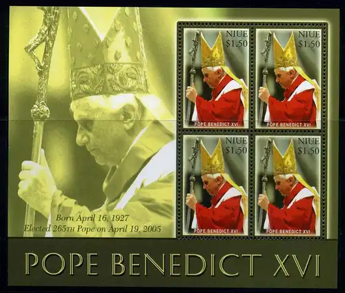 Niue Kleinbogen 1059 postfrisch Papst #OZ424