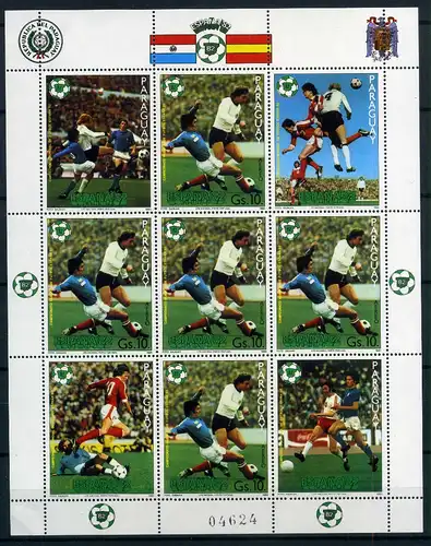 Paraguay Kleinbogen 3433 postfrisch Fußball #GI515