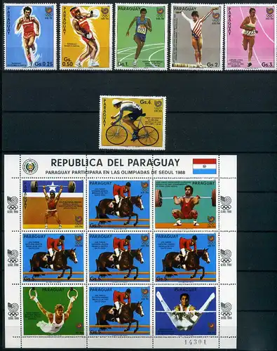Paraguay Kleinbogen 4047-4053 postfrisch Olympiade #ID493