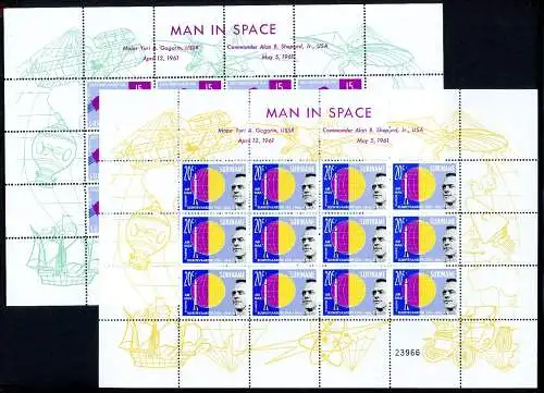 Surinam Kleinbögen 406-407 postfrisch Raumfahrt #IX366