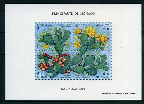 Monaco Block 53 postfrisch Pflanzen #OZ613