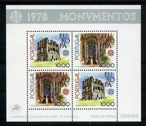 Portugal Block 23 postfrisch Cept #OZ785