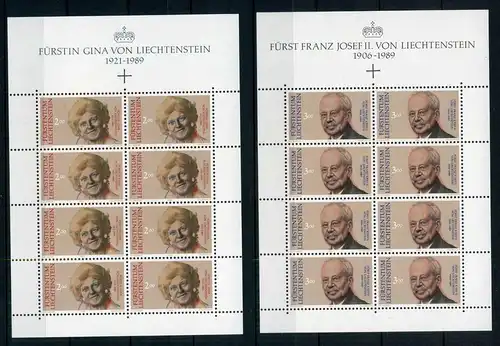 Liechtenstein Kleinbogen 488-489 postfrisch #OZ812