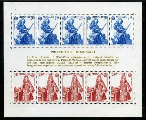 Monaco Block 28 postfrisch Cept #OZ856