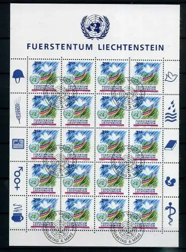 Liechtenstein Kleinbogen 1015 Tauben Ersttagssonderstempel #JG438
