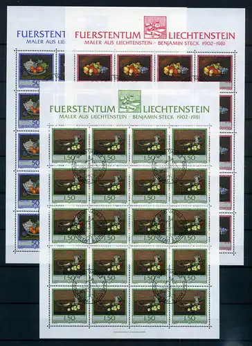 Liechtenstein Kleinbogen 990-992 Früchte Ersttagssonderstempel #JG431
