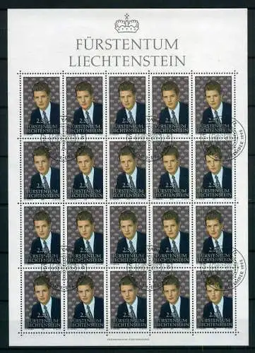 Liechtenstein Kleinbogen 1053 Fürstenhaus Ersttagssonderstempel #JG452