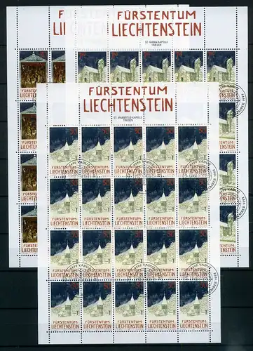 Liechtenstein Kleinbogen 1050-1052 Weihnachten Ersttagssonderstempel #JG451
