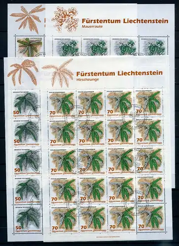 Liechtenstein Kleinbogen 1045-1048 Pflanzen Ersttagssonderstempel #JG449
