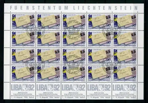 Liechtenstein Kleinbogen 1026 Ersttagssonderstempel #JG442