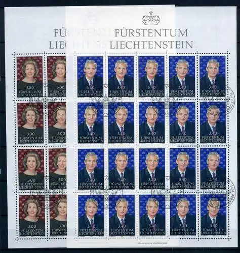 Liechtenstein Kleinbogen 1024-1025 Fürstenpaar Ersttagssonderstempel #JG441
