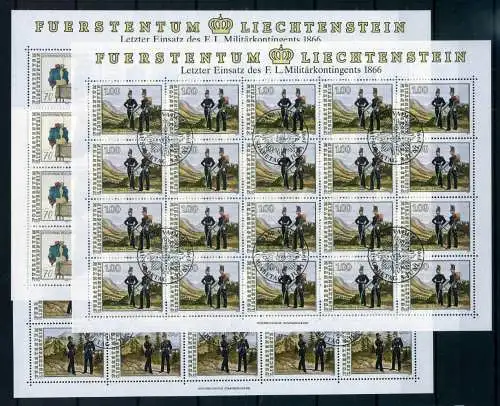 Liechtenstein Kleinbogen 1020-1022 Ersttagssonderstempel #JG440