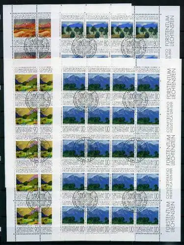 Liechtenstein Kleinbogen 1016-1019 Künstler Ersttagssonderstempel #JG439
