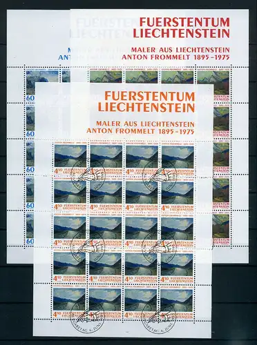 Liechtenstein Kleinbogen 1108-1110 Künstler Ersttagssonderstempel #JG471