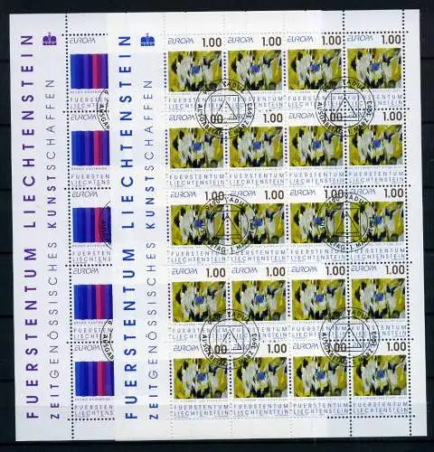 Liechtenstein Kleinbogen 1054-1055 Cept Ersttagssonderstempel #JG453