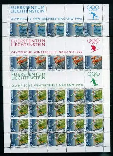 Liechtenstein Kleinbogen 1162-1164 Olympia Ersttagssonderstempel #JG486
