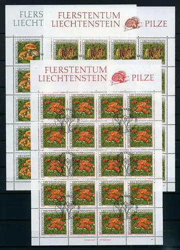 Liechtenstein Kleinbogen 1152-1154 Pilze Ersttagssonderstempel #JG483