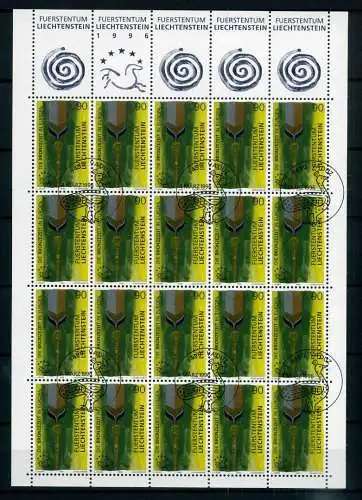 Liechtenstein Kleinbogen 1128 Ersttagssonderstempel #JG476