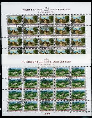 Liechtenstein Kleinbogen 1126-1127 Dörfer Ersttagssonderstempel #JG475