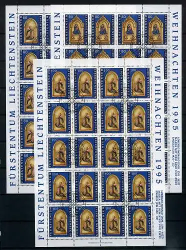 Liechtenstein Kleinbogen 1120-1122 Weihnachten Ersttagssonderstempel #JG473