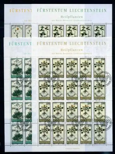 Liechtenstein Kleinbogen 1116-1119 Heilpflanzen Ersttagssonderstempel #JG472