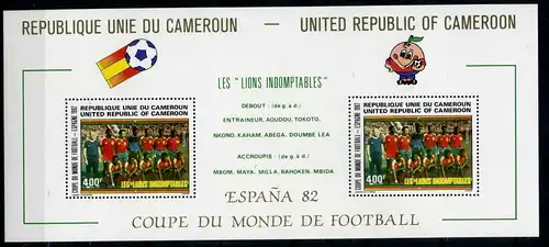 Kamerun Block 20 postfrisch Fußball #GE714