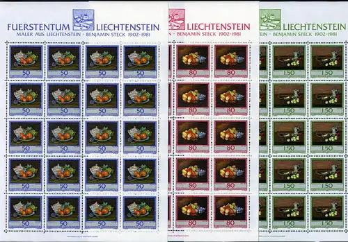 Liechtenstein Kleinbogen 990-992 postfrisch Früchte #JE919