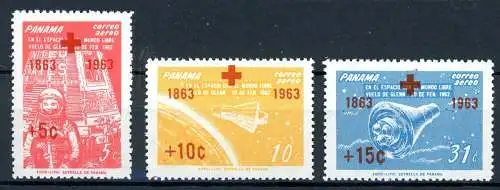 Panama 644-46 postfrisch Rotes Kreuz #IN683