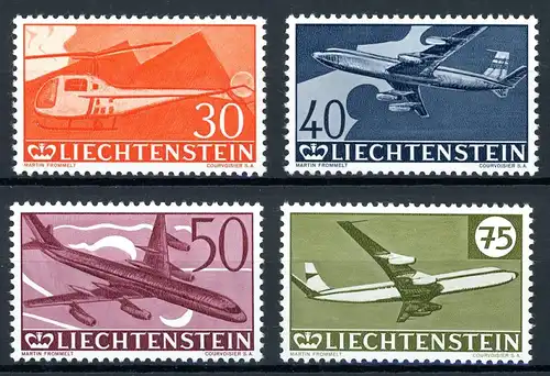 Liechtenstein 391-394 postfrisch Flugzeuge #GI154