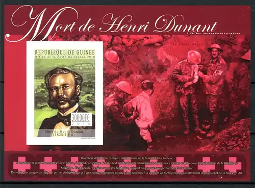 Guinea Block 1849 B postfrisch Henri Dunant #HD198