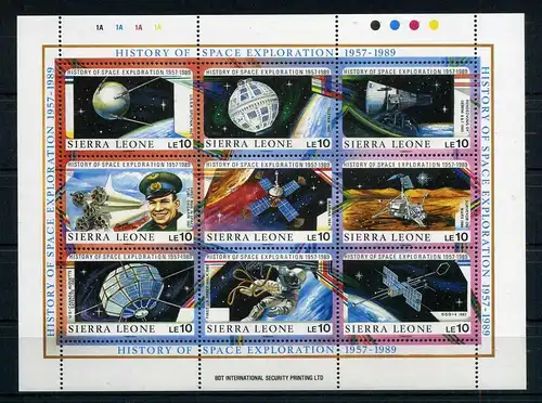 Sierra Leone KB 1212-1220 postfrisch Raumfahrt #OZ1147