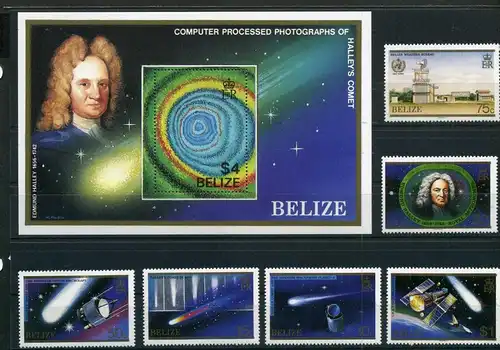 Belize 873-878 + Bl 79 postfrisch Raumfahrt #OZ1155