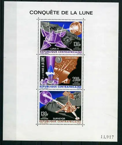 Zentralafrika Block 5 postfrisch Weltraum #OZ1208