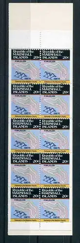 Marshall Inseln Markenheftchen mit MiNr. 10D postfrisch Inselkarten #OZ1217