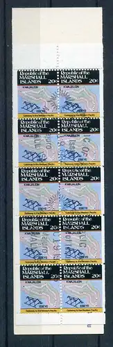 Marshall Inseln Markenheftchen mit MiNr. 10D gestempelt Inselkarten #OZ1242