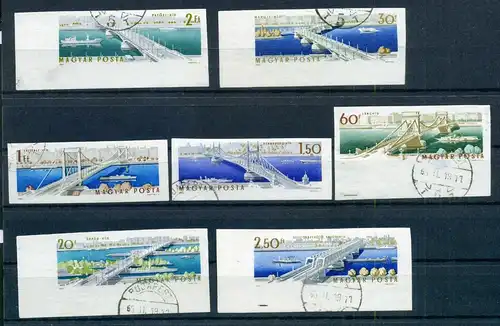 Ungarn 2071-2077 B gestempelt Brücken #OZ1268